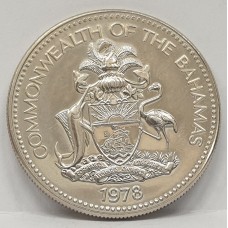 BAHAMAS 1978 . ONE 1 DOLLAR . PROOF COIN